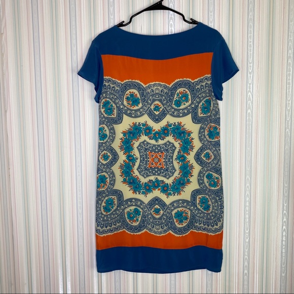 Anthropologie Meadow Rue Calcada Silk Tunic Short Sleeve Dress Extra Small XS - Picture 7 of 8